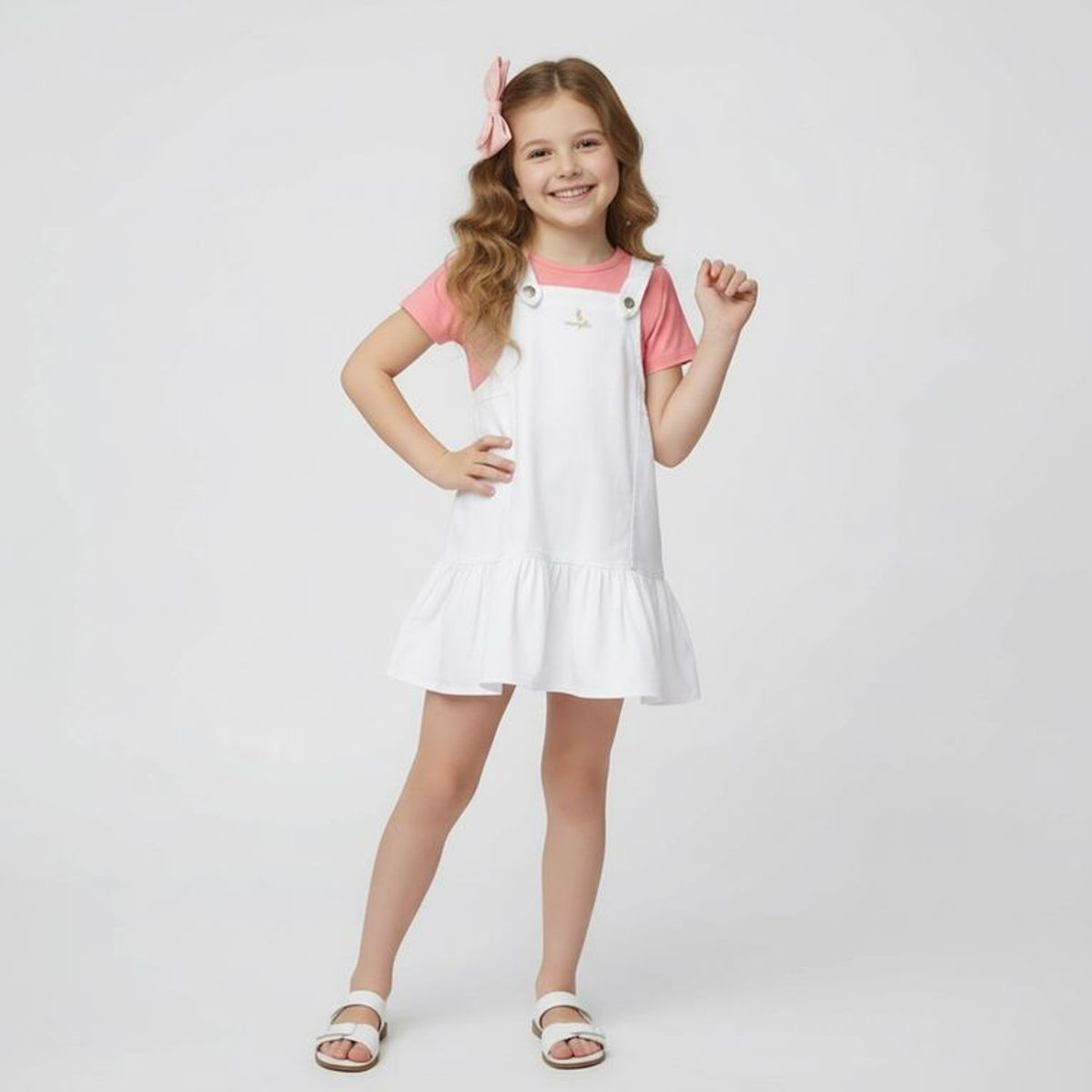 CONIGLIO - Overol Niña Algodón Más Accesorio Yamp