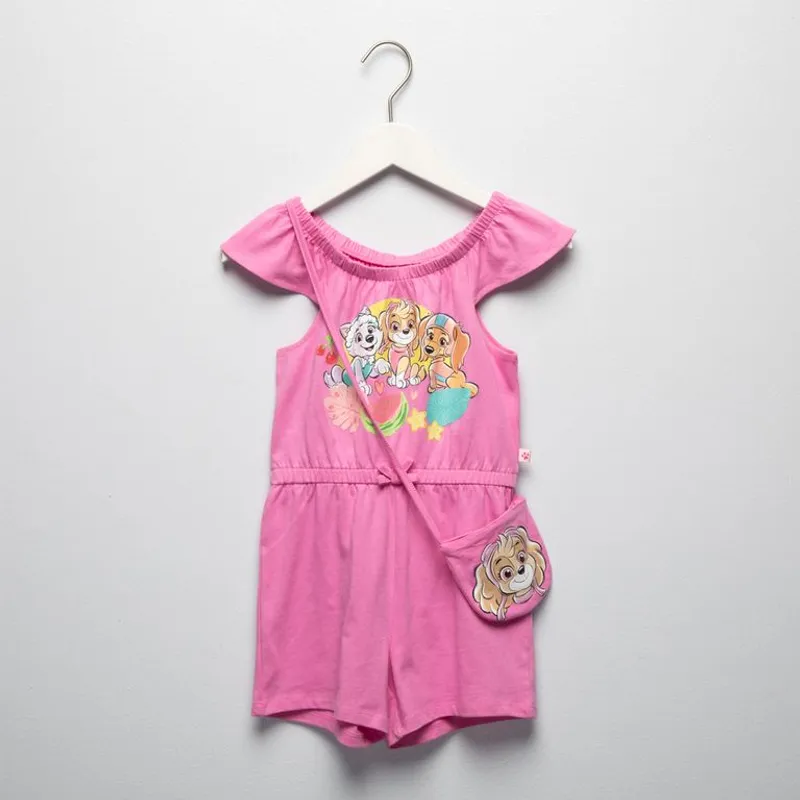 PAW PATROL - Enterizo Niña Algodón + Cartera Paw Patrol