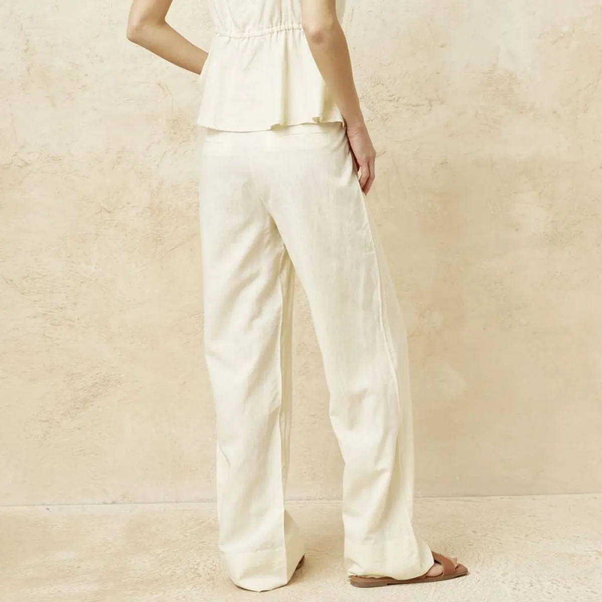 BASEMENT - Pantalón De Lino Mujer Basement