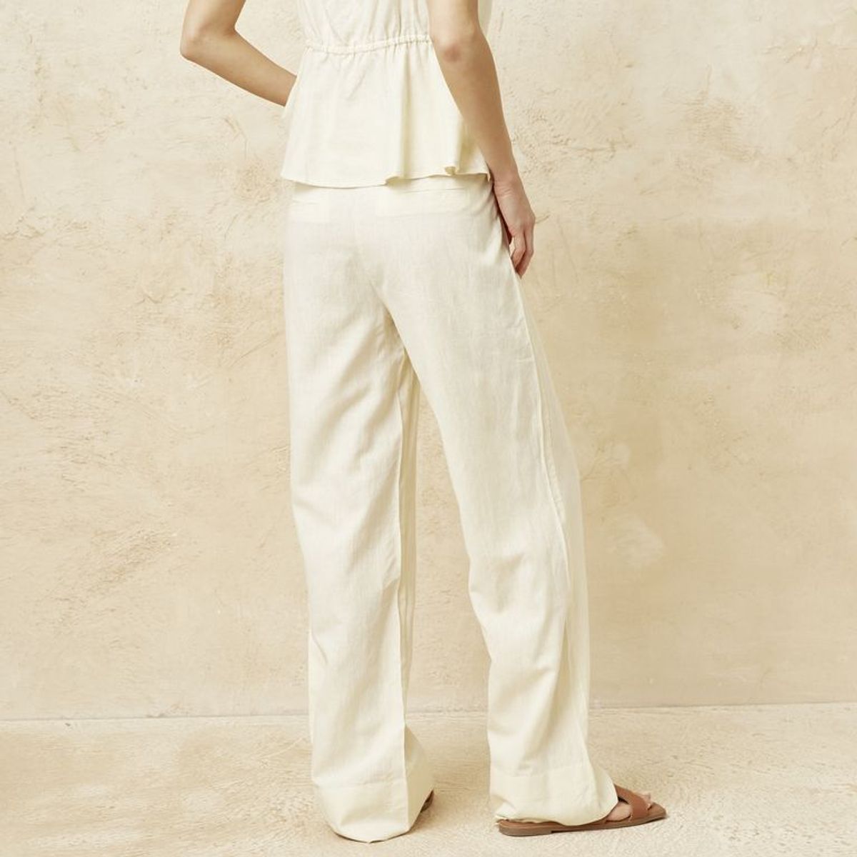 BASEMENT - Pantalón De Lino Mujer Basement