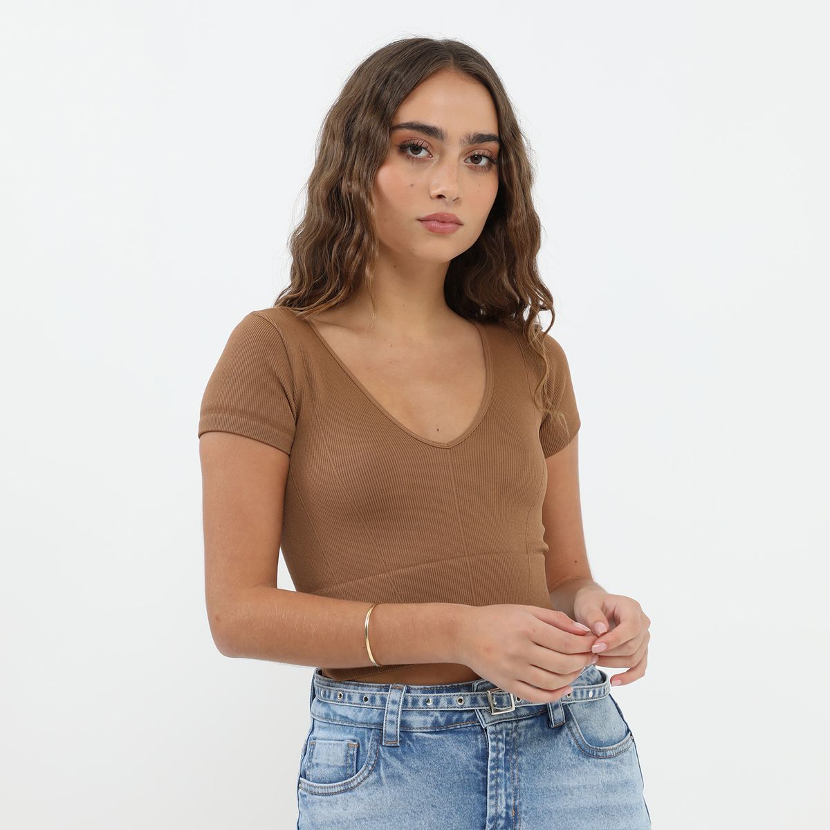 DENIMLAB - Top Manga Corta Mujer Denimlab