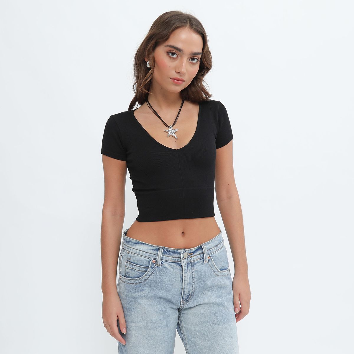 DENIMLAB - Top Manga Corta Mujer Denimlab