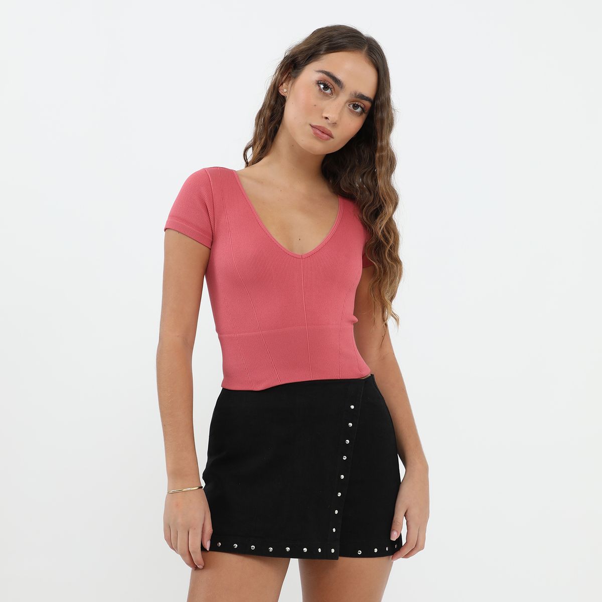 DENIMLAB - Top Manga Corta Mujer Denimlab