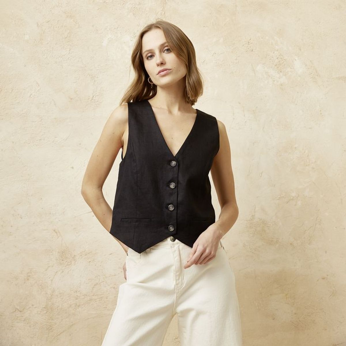 BASEMENT - Chaleco Casual Mujer Basement