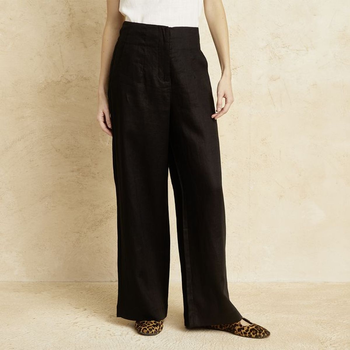 BASEMENT - Pantalón De Lino Mujer Basement