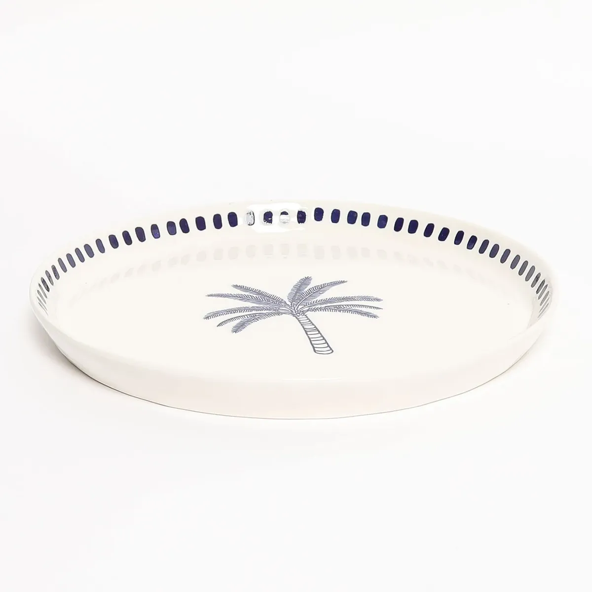 FALABELLA - Plato de Fondo Palmera Blanco 25 Cm Capittana