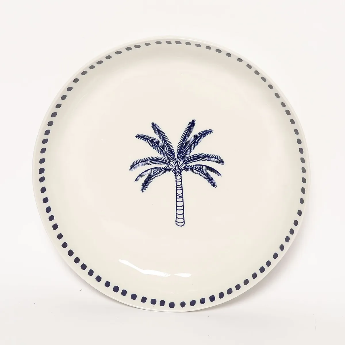 FALABELLA - Plato de Fondo Palmera Blanco 25 Cm Capittana