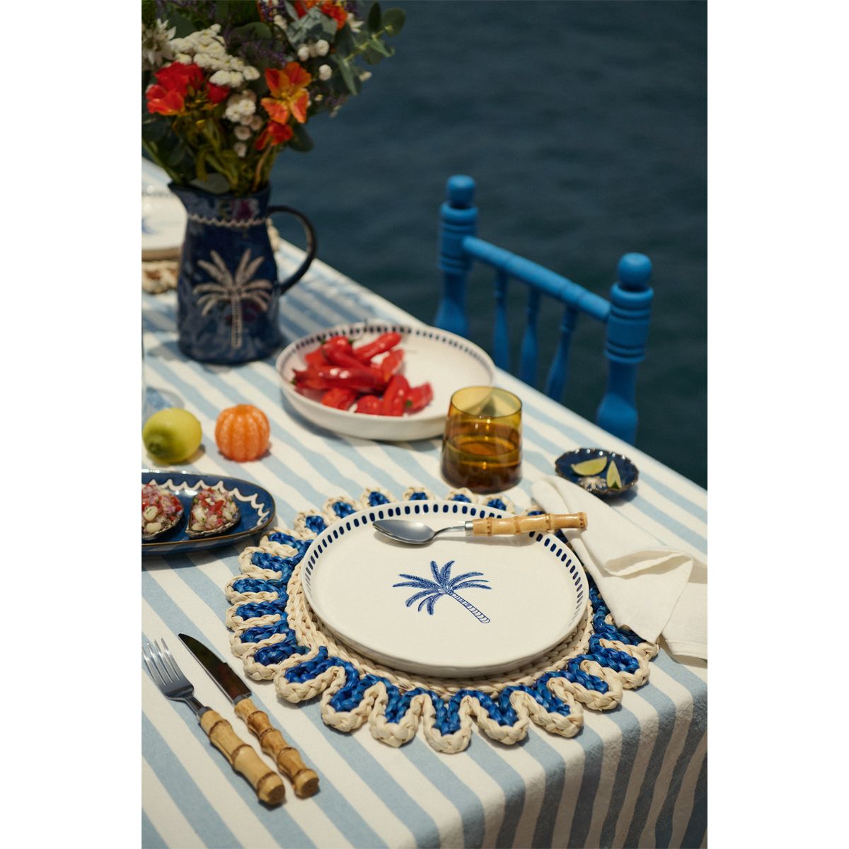 FALABELLA - Juego de Cubiertos 24 Piezas Bambú Capittana