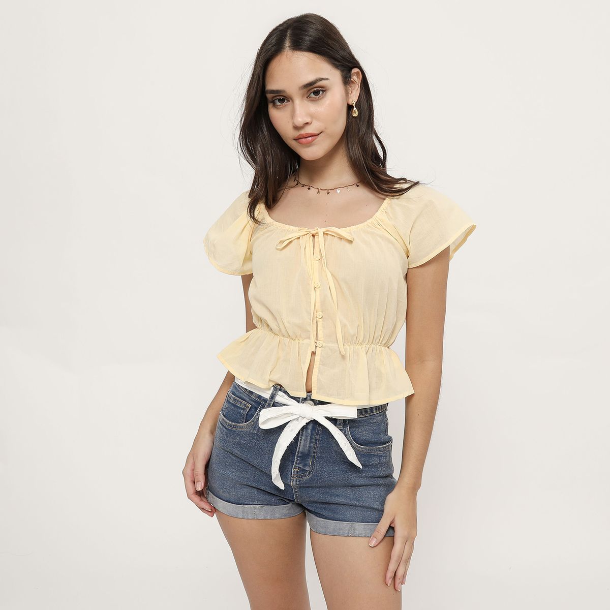 SYBILLA - Blusa Manga Corta Mujer Sybilla