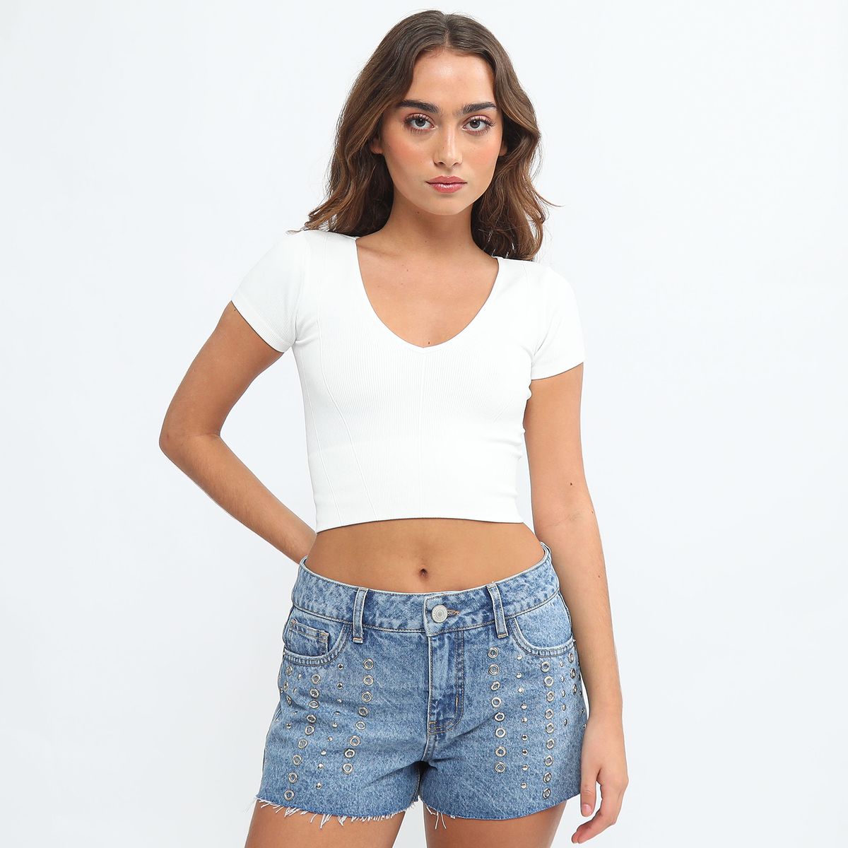 DENIMLAB - Top Manga Corta Mujer Denimlab