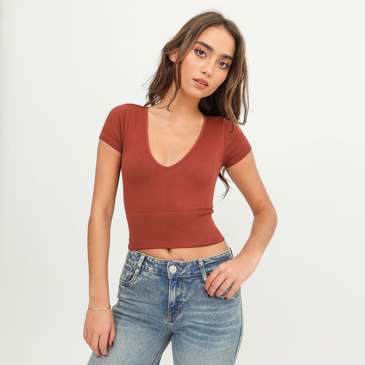 DENIMLAB - Top Manga Corta Mujer Denimlab