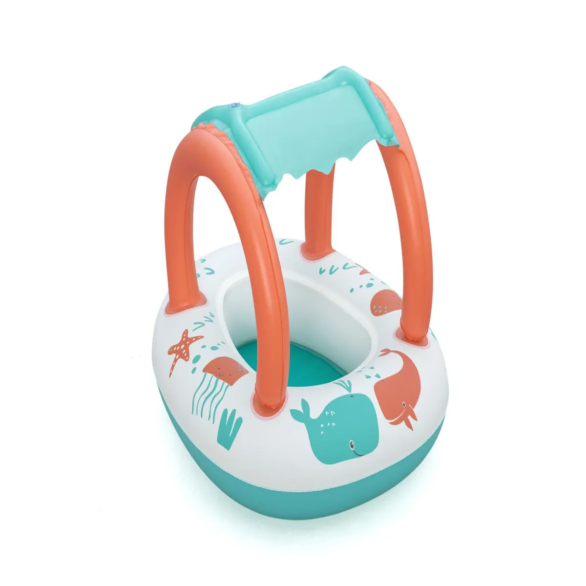 BESTWAY - Flotador Inflable Para Bebés Con Sombra Comfort Plush De Bestway