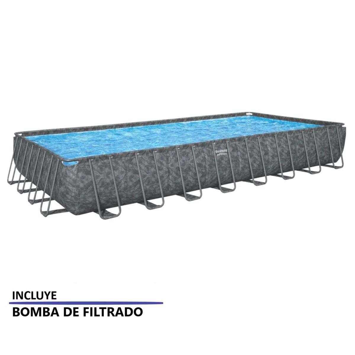 BESTWAY - Piscina Rectangular 9.56m Con Bomba de Filtrado