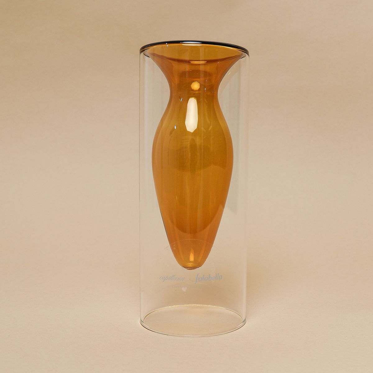 FALABELLA - Florero Capittana Naranja 8x20cm