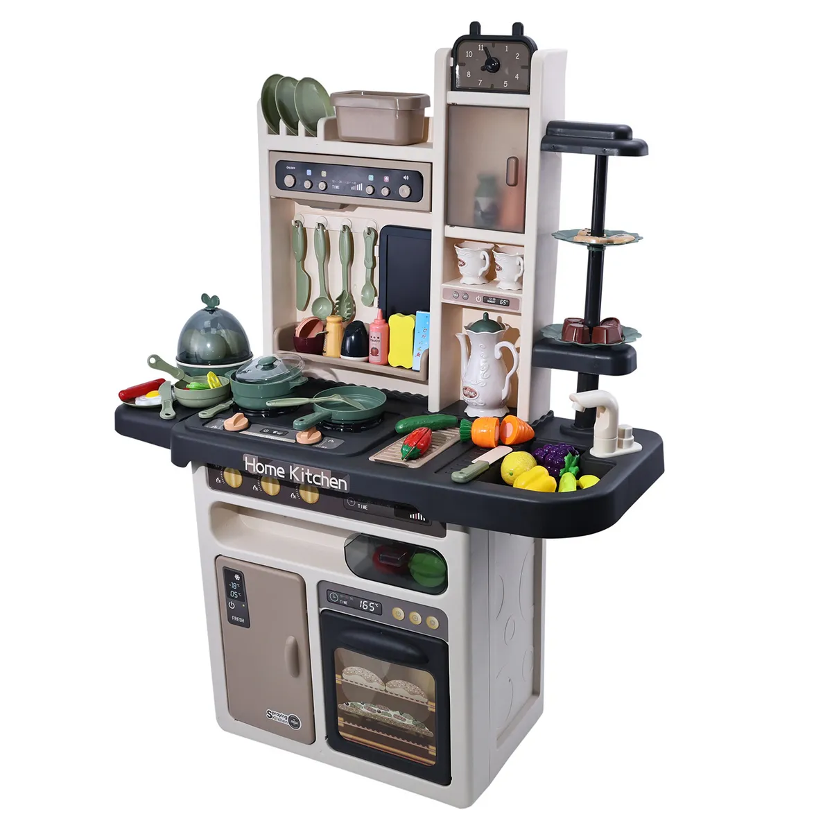KIDS N PLAY - Set de Juego Cocina Vapor con Sonido 65 Piezas
