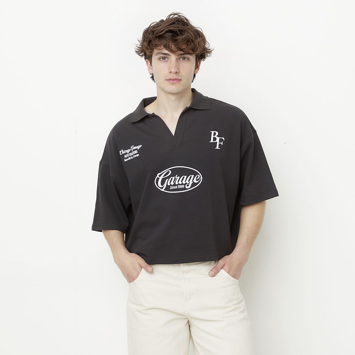 BEARCLIFF - Camisa Algodón Boxy Fit Hombre Bearcliff