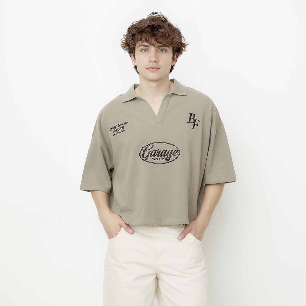 BEARCLIFF - Camisa Algodón Boxy Fit Hombre Bearcliff