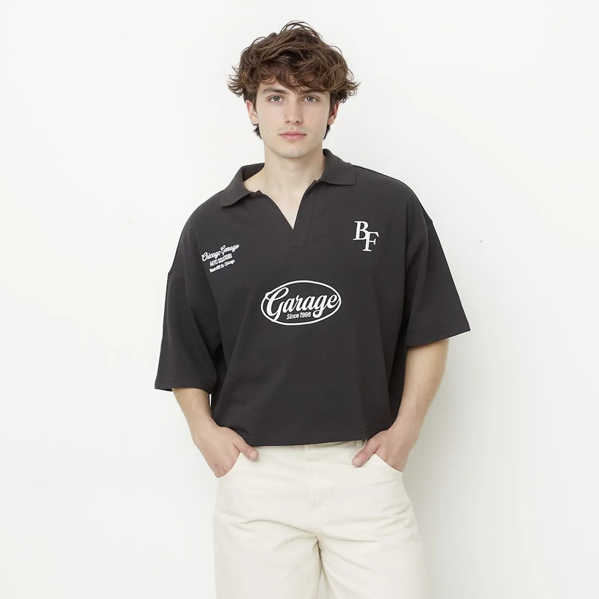 BEARCLIFF - Camisa Algodón Boxy Fit Hombre Bearcliff