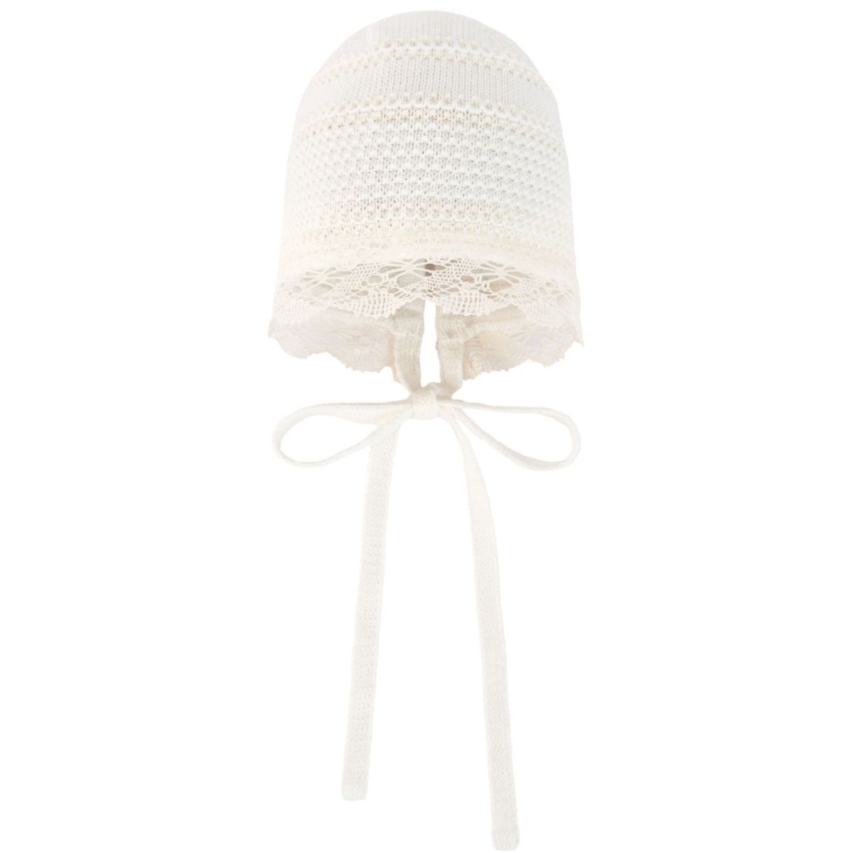 PAZ RODRIGUEZ - Gorro Tipo Capota Bebé Niña Tejido Algodón Paz Rodríguez.