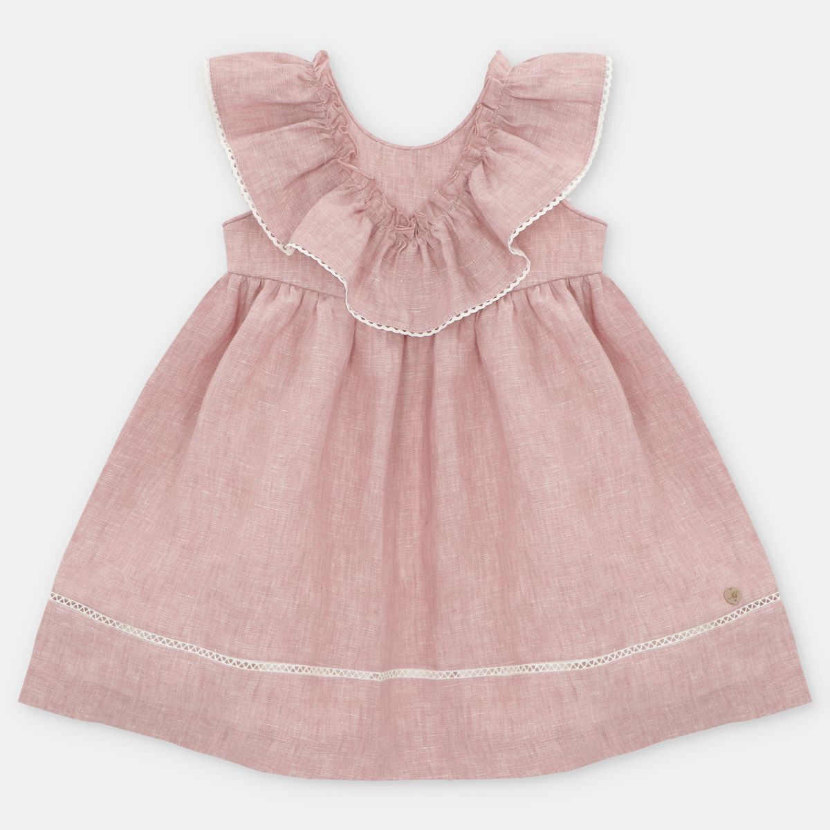 MARTIN ARANDA - Vestido Bebe Niña Lino Martín Aranda.