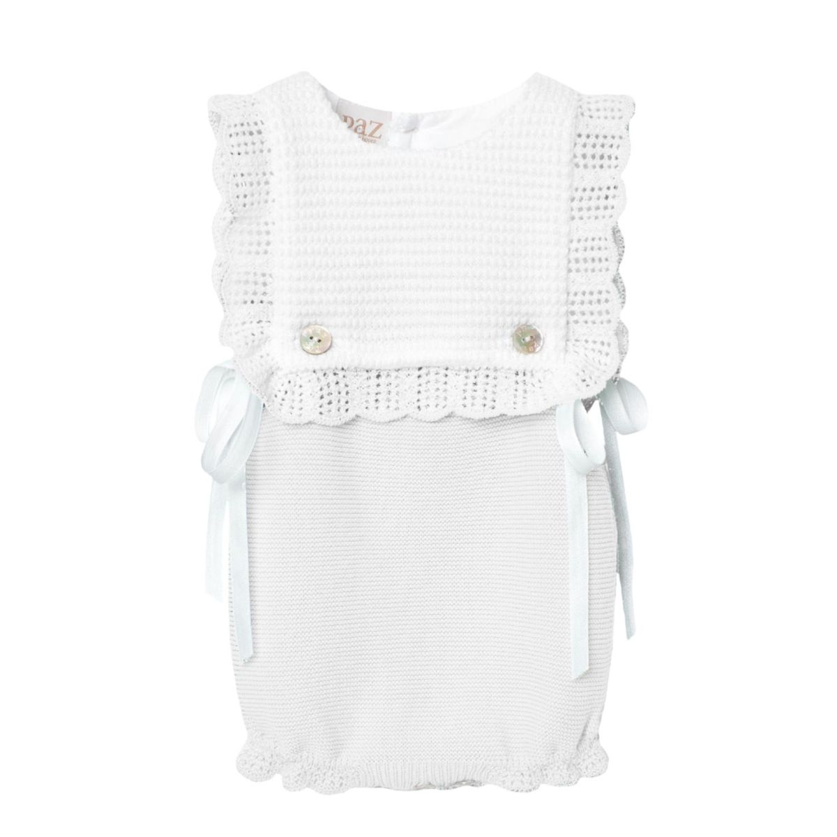 PAZ RODRIGUEZ - Enterizo Bebé Niña Punto Algodón Paz Rodríguez.