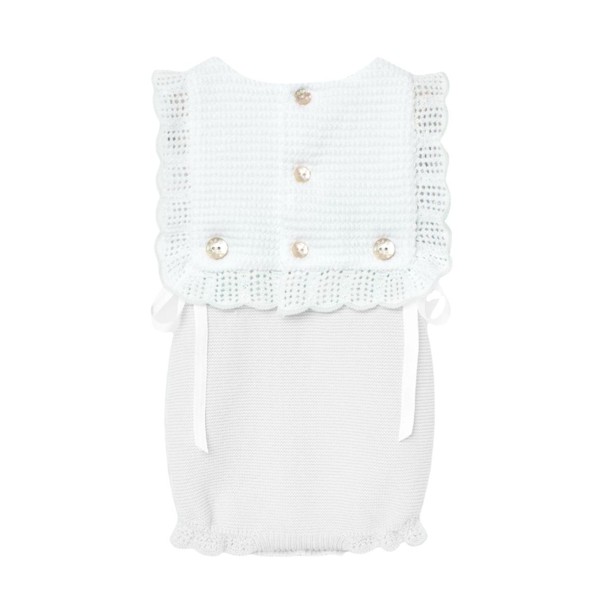 PAZ RODRIGUEZ - Enterizo Bebé Niña Punto Algodón Paz Rodríguez.