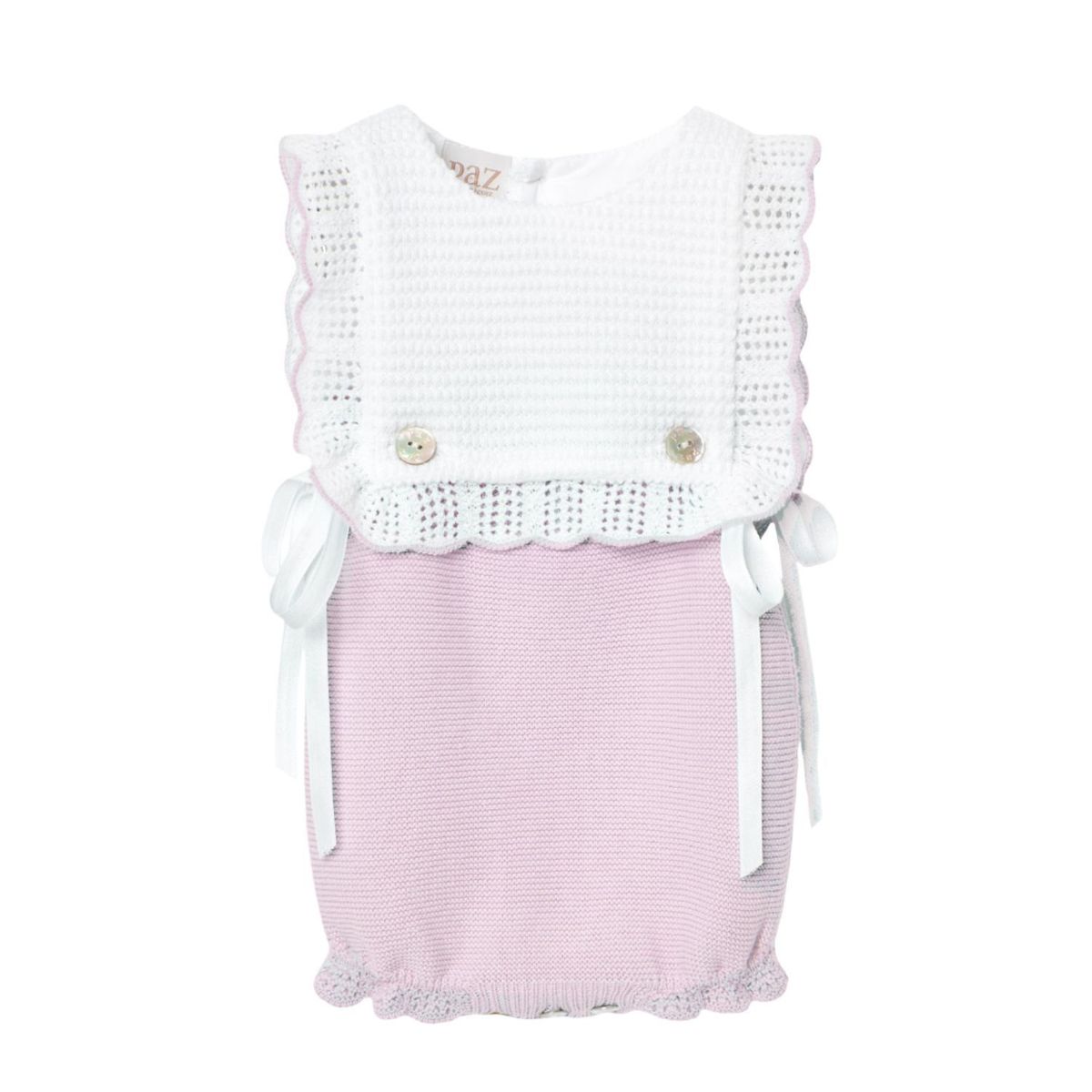 PAZ RODRIGUEZ - Enterizo Bebé Niña Punto Algodón Paz Rodríguez.