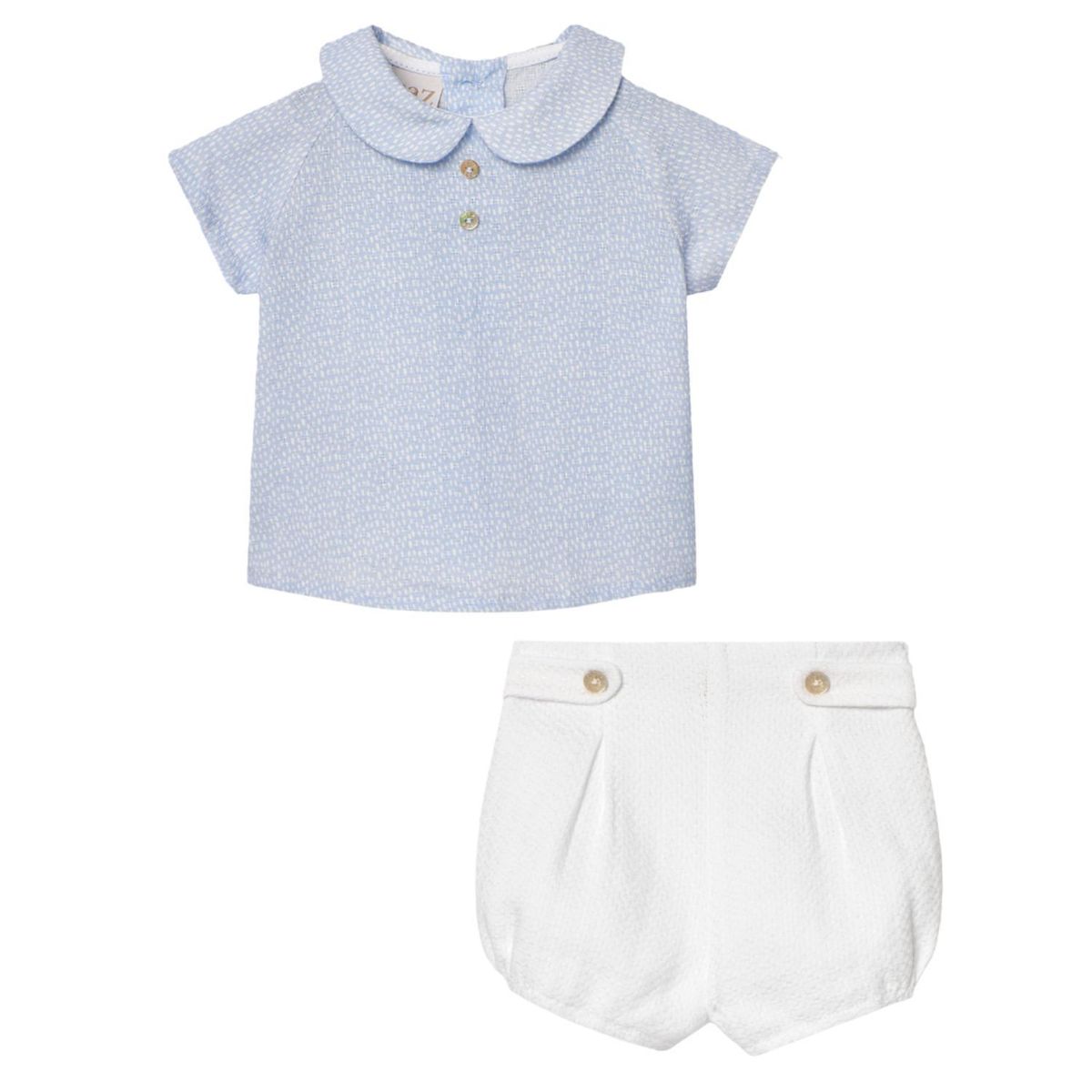 PAZ RODRIGUEZ - Conjunto 2 Piezas Bebé Niño Algodón Paz Rodríguez.