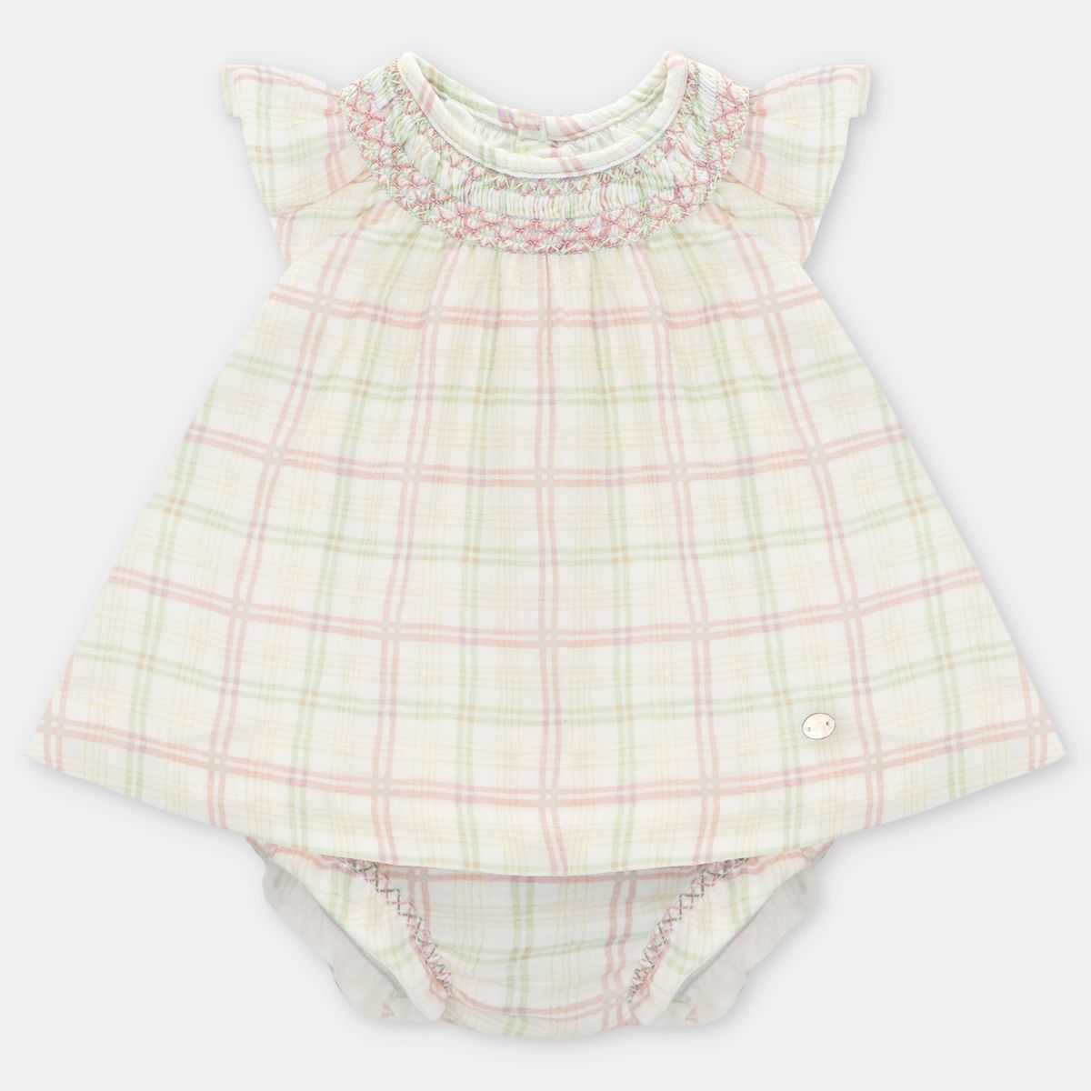 MARTIN ARANDA - Conjunto Vestido Y Braguita Bebé Niña Algodón Martín Aranda.