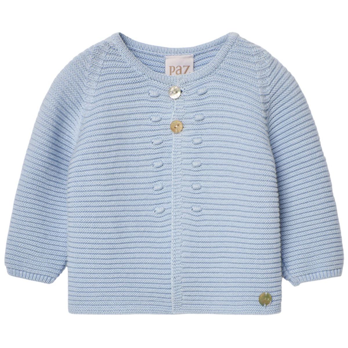 PAZ RODRIGUEZ - Chompa Larga Bebé Niño Dos Botones Algodón Paz Rodríguez.