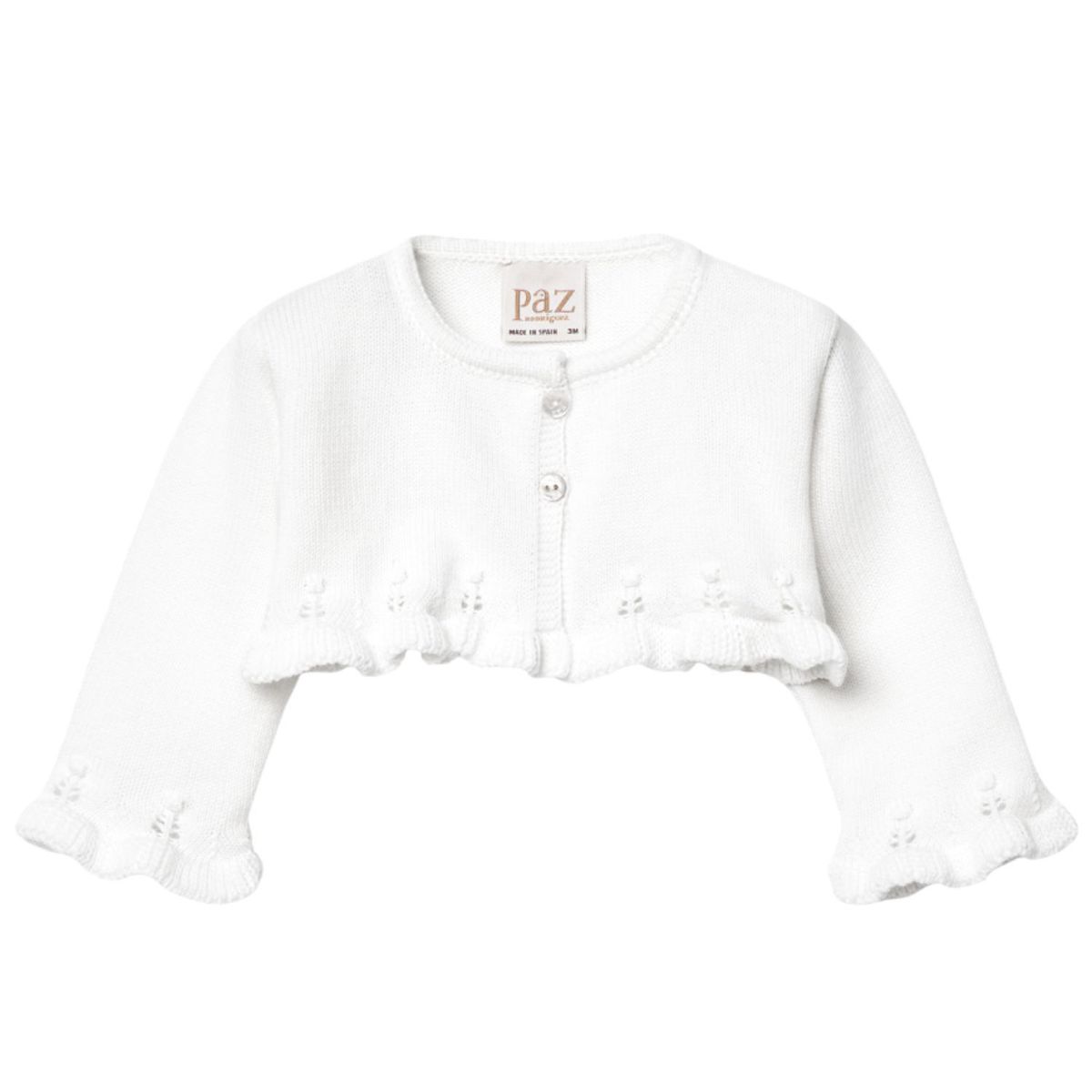 PAZ RODRIGUEZ - Chompa Corta Algodón Bebé Niña Paz Rodríguez.