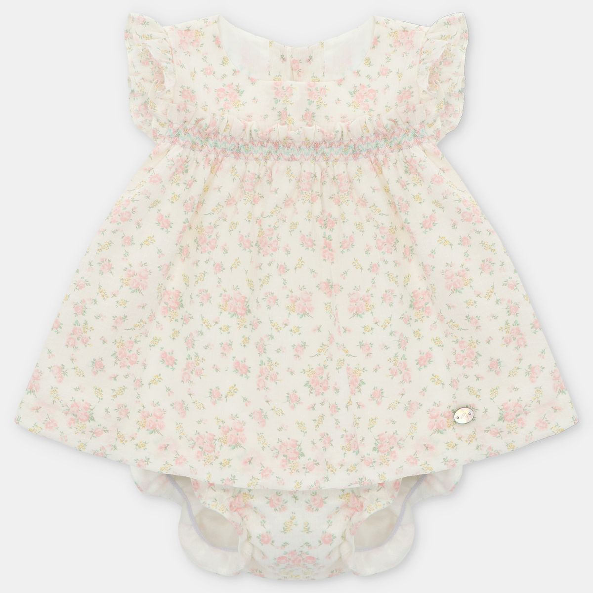 MARTIN ARANDA - Conjunto Vestido Y Braguita Bebé Niña Martín Aranda.