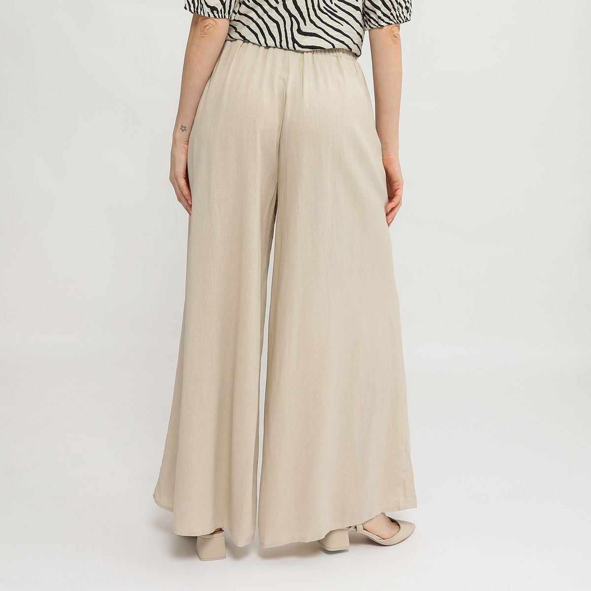 STEFANO COCCI - Pantalón Wide Leg Tiro Medio Mujer Stefano Cocci