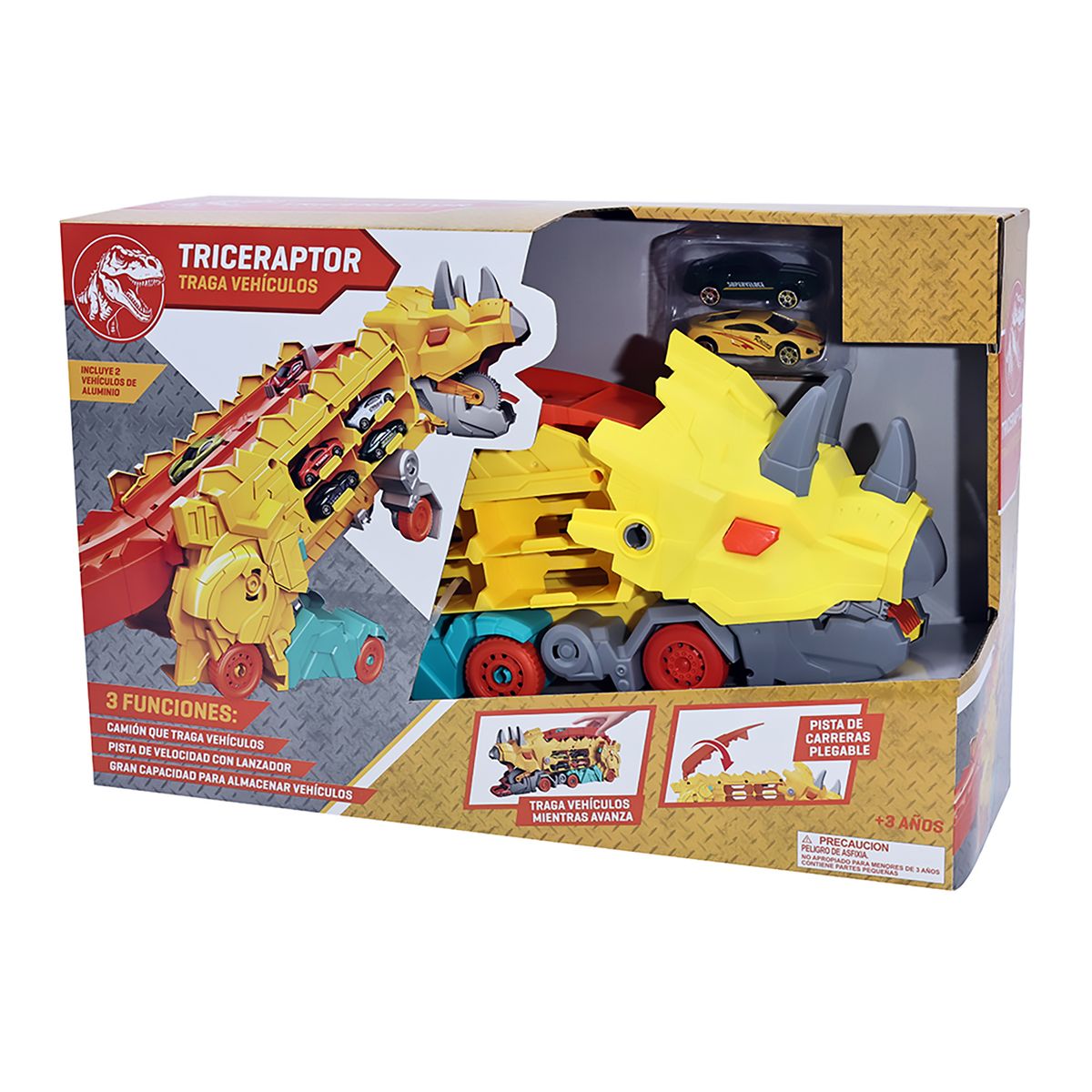 KIDS N PLAY - Juguete Transportador Dinosaurio Con Autos Kids N Play