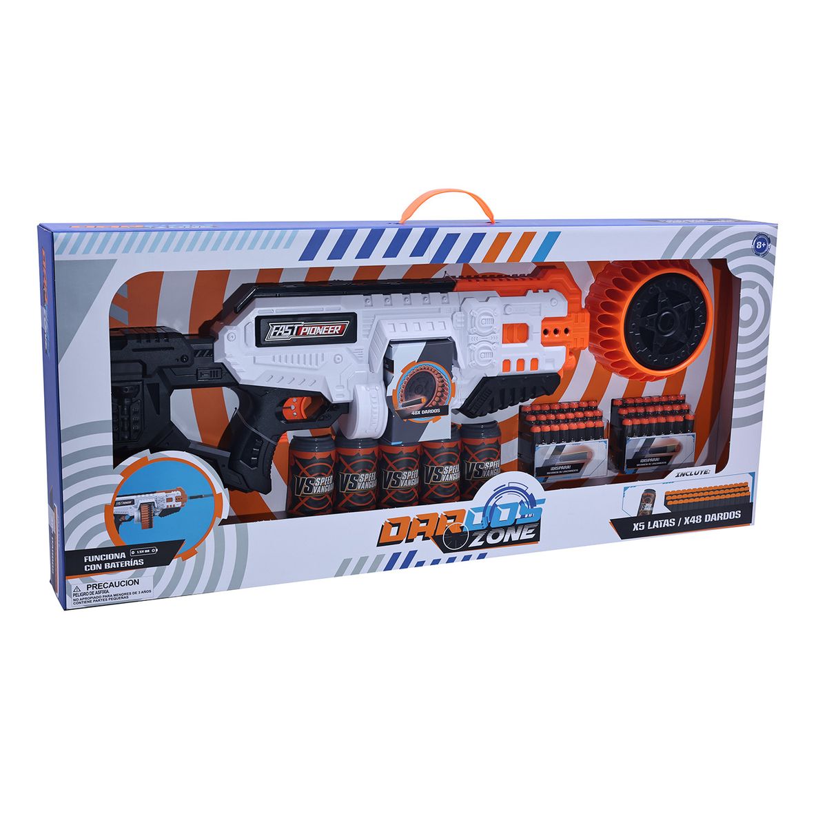 KIDS N PLAY - Lanzador Ráfaga Eléctrica Rápida 48 Dardos Kids N Play