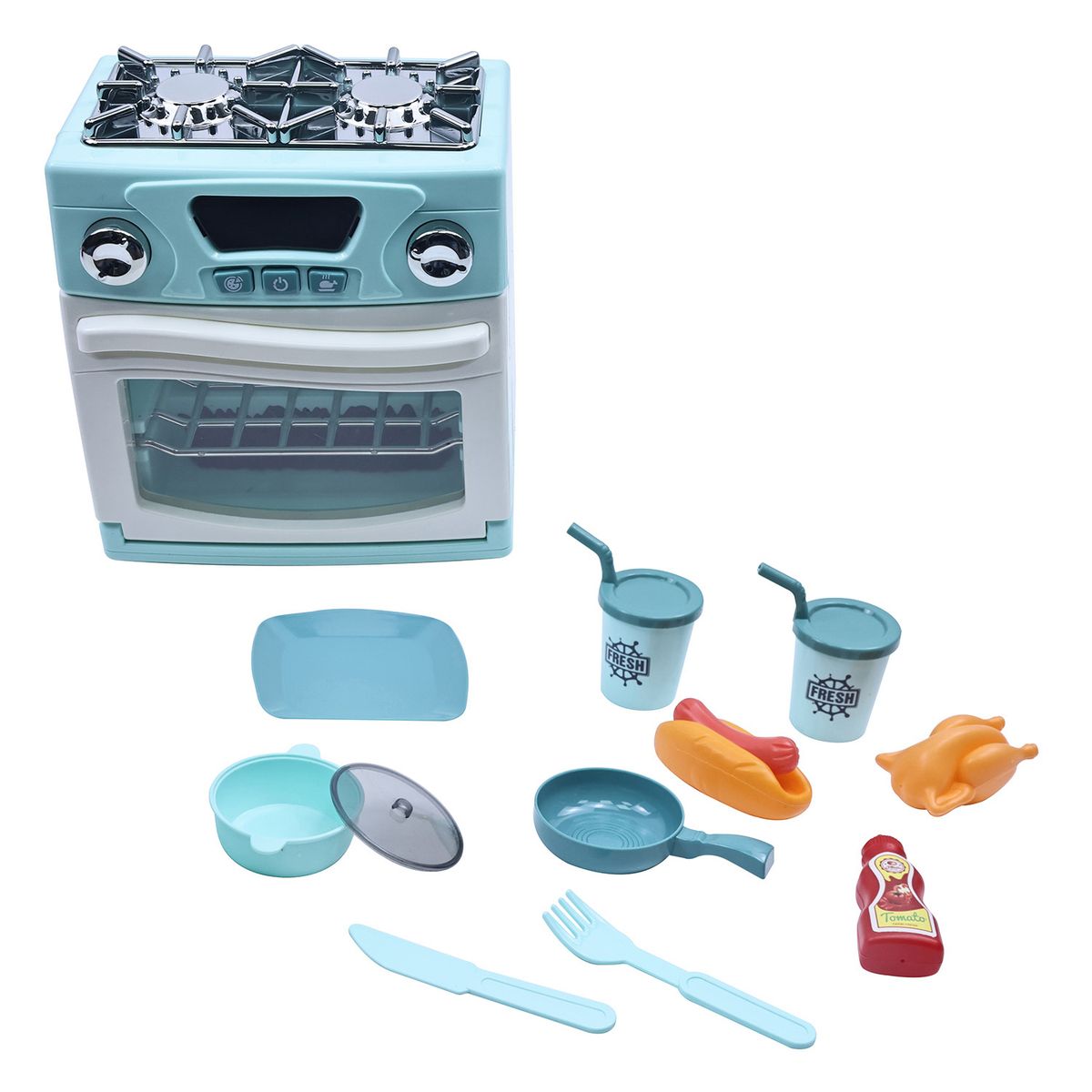 KIDS N PLAY - Set De Juego Cocina Con De Horno 13 Piezas