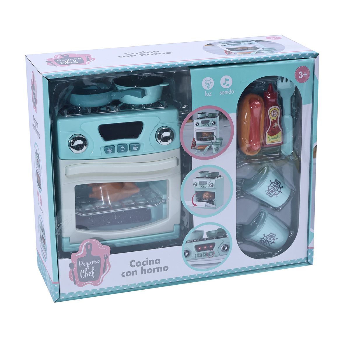 KIDS N PLAY - Set De Juego Cocina Con De Horno 13 Piezas
