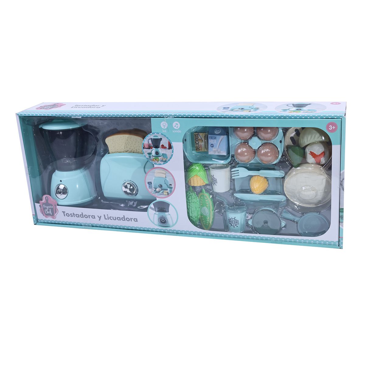 KIDS N PLAY - Juguete Set De Electrodomésticos Juice Maker + Set De Panificadora 18pcs