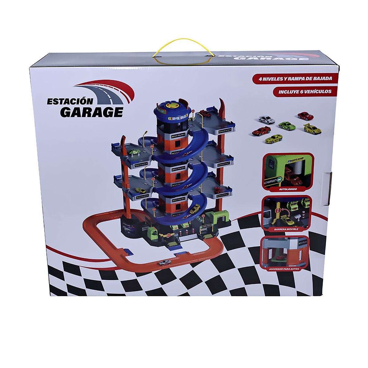 KIDS N PLAY - Set De Juego De Garaje Con 6 Coches