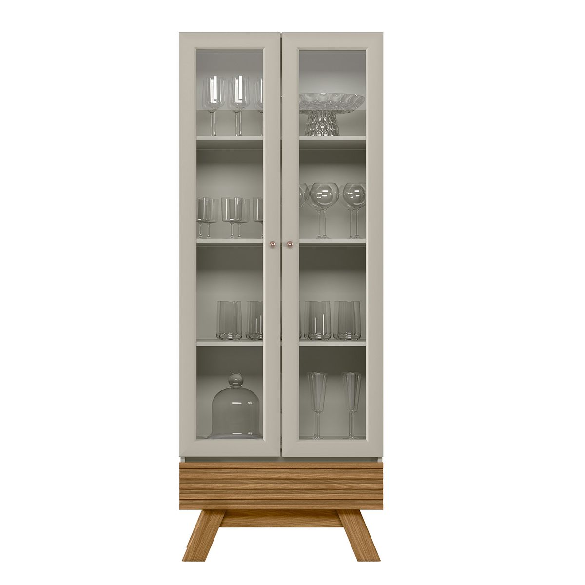 BASEMENT HOME - Vitrina Marsala 2 Puertas 3 Estantes