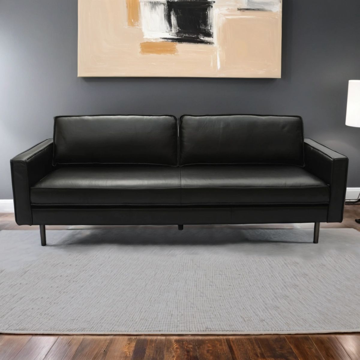 BASEMENT HOME - Sofá Ezra 3 Cuerpos de Cuero