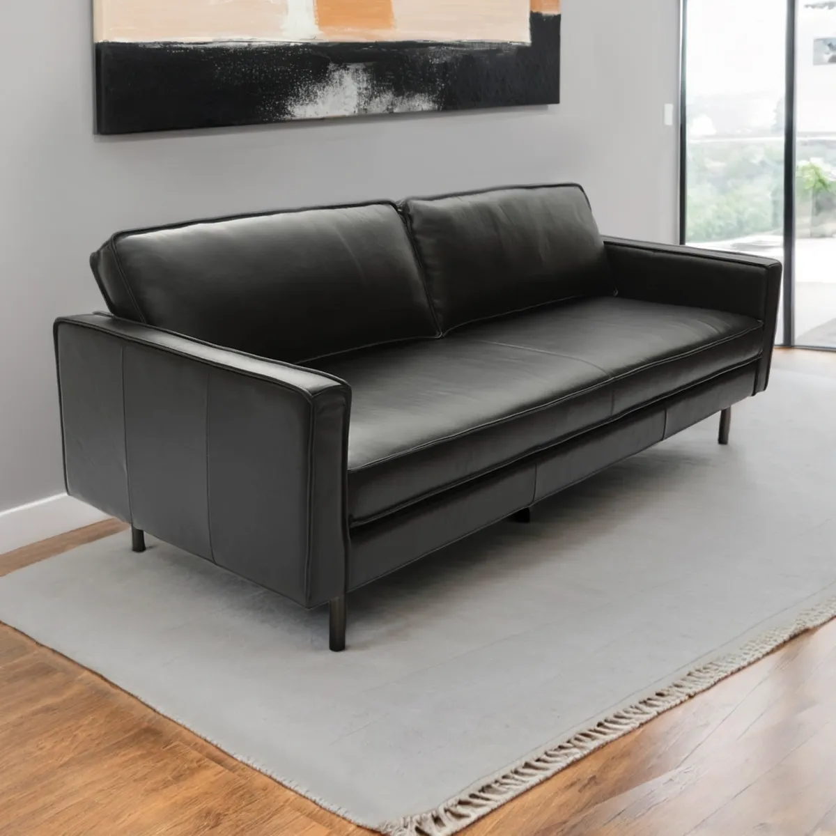 BASEMENT HOME - Sofá Ezra 3 Cuerpos de Cuero