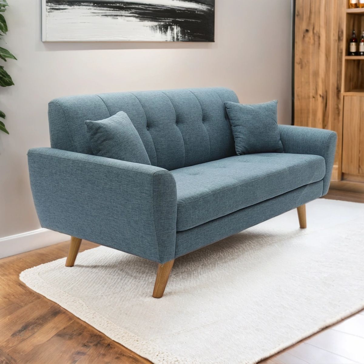 MICA - Sofá Selena 3 Cuerpos con Cojines Decorativos