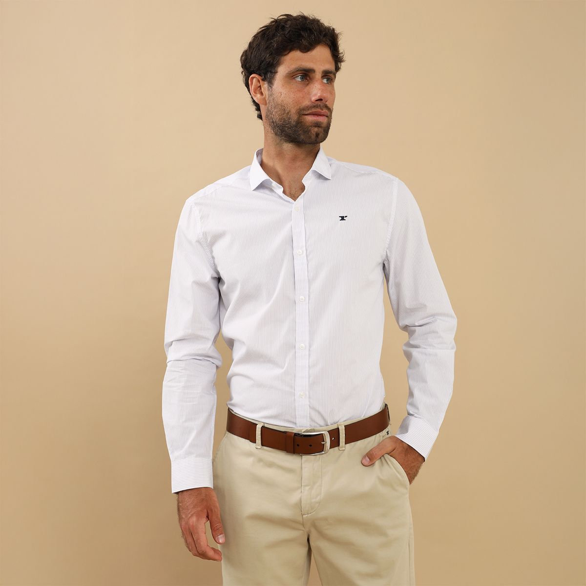 WOLF&HANK - Camisa 100% Algodón Casual Hombre Wolf&hank