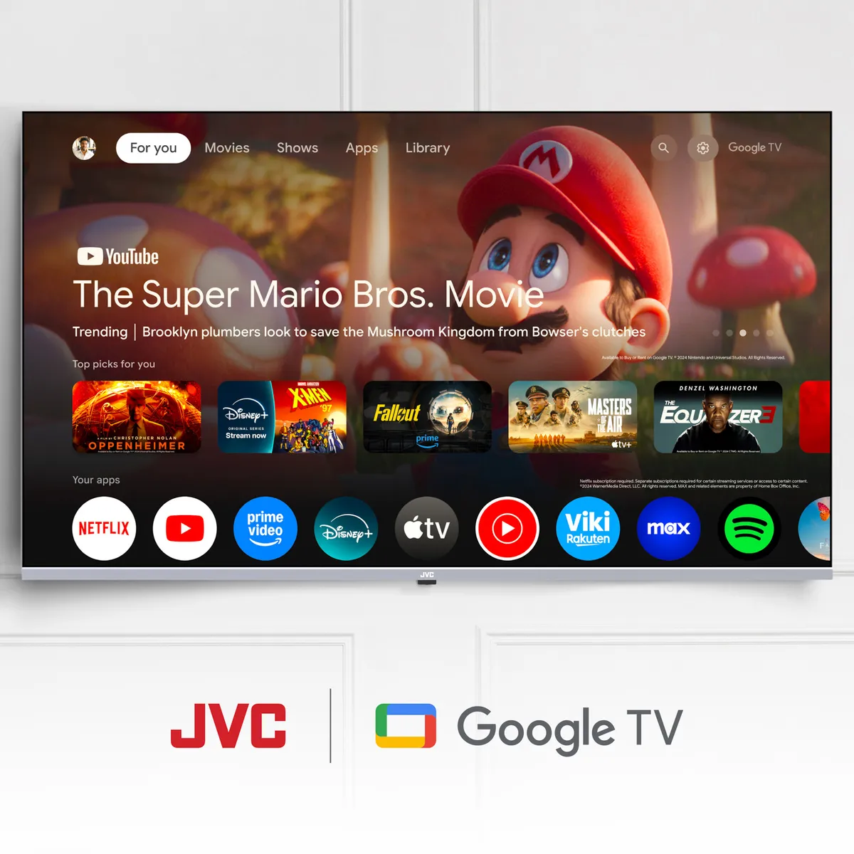 JVC - Televisor Jvc 50" Qled 4k Google Tv