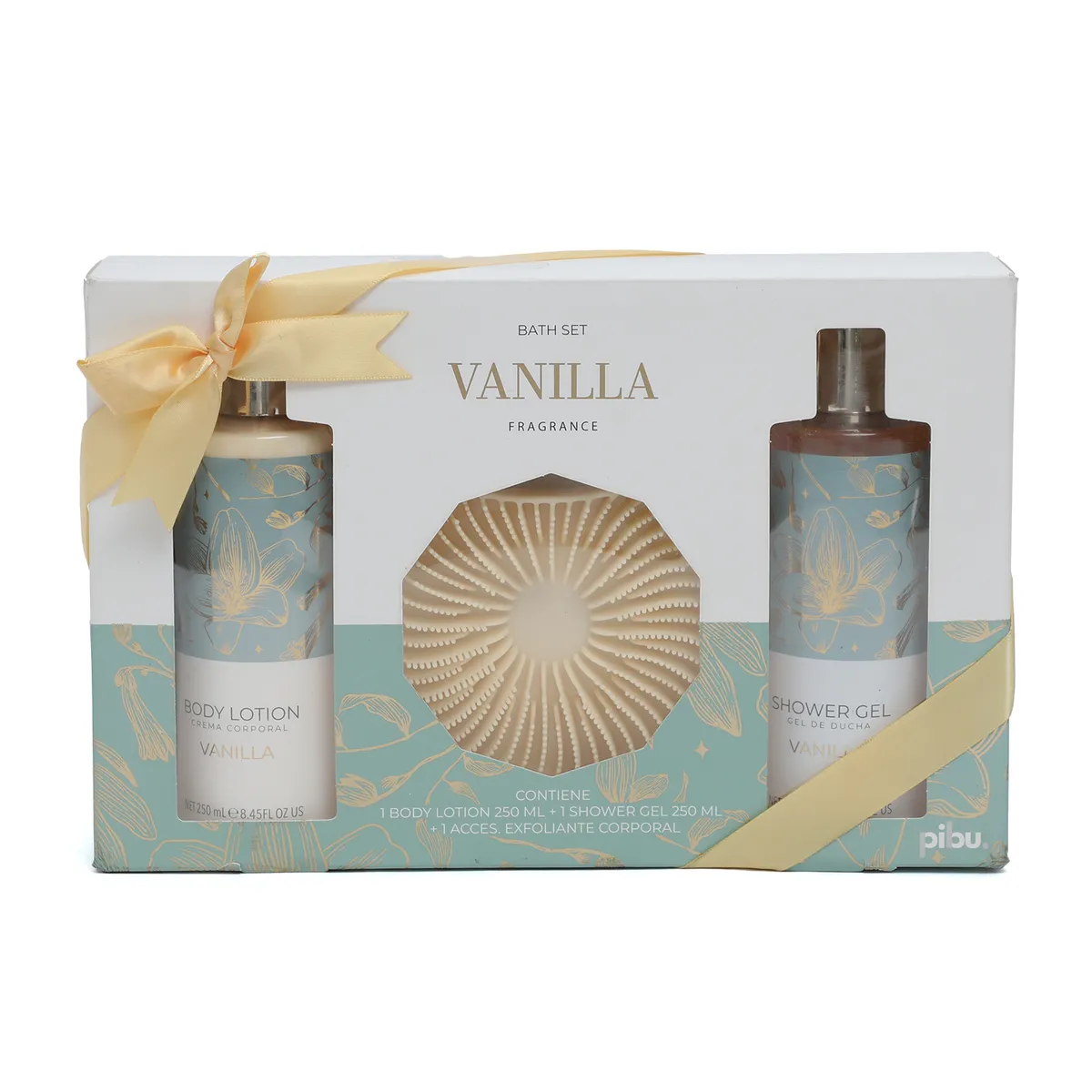 PIBU - Set De Baño Vainilla Gel De Ducha 250ml + Loción Corporal 250ml
