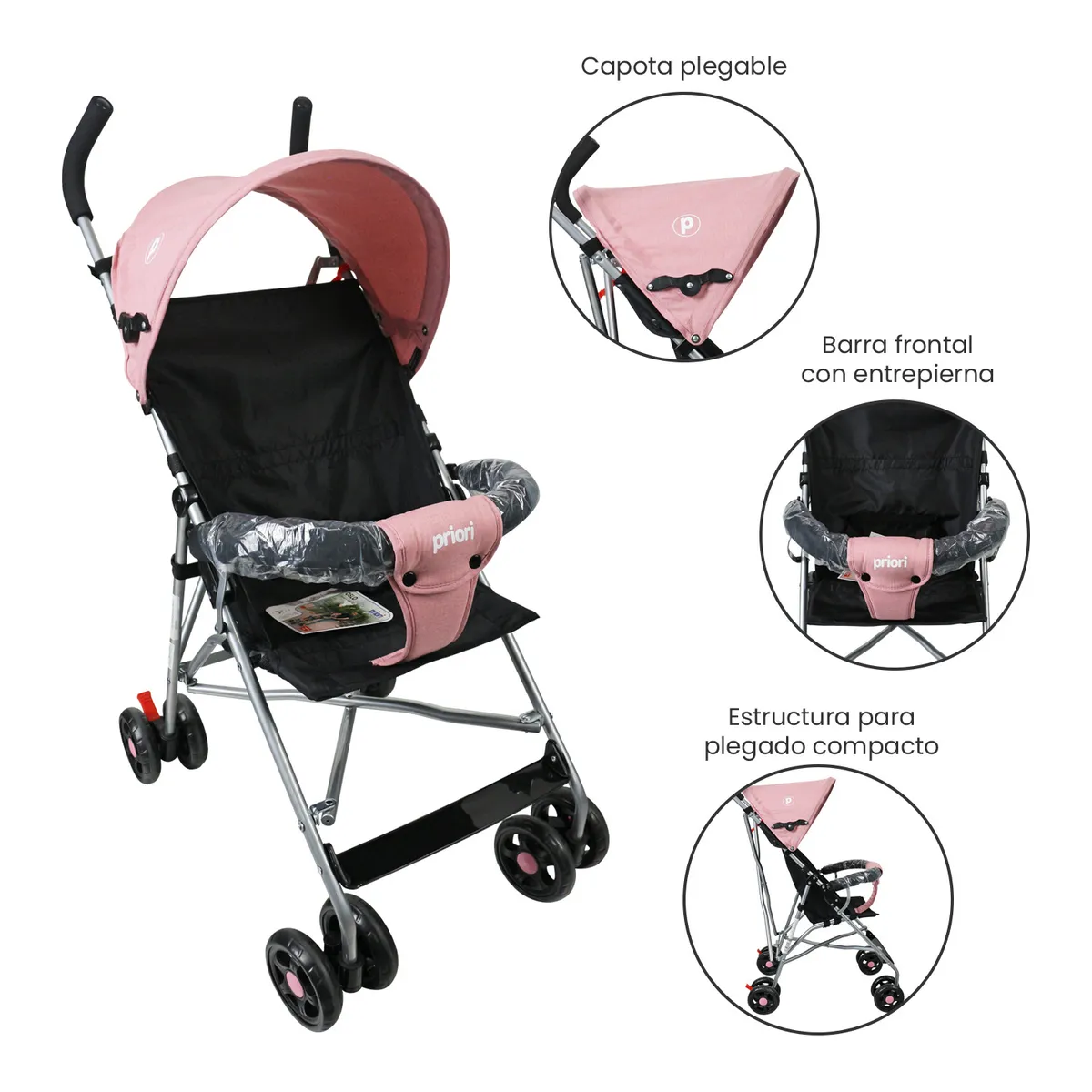 PRIORI - Coche Bastón Bebé Compacto Oslo Priori