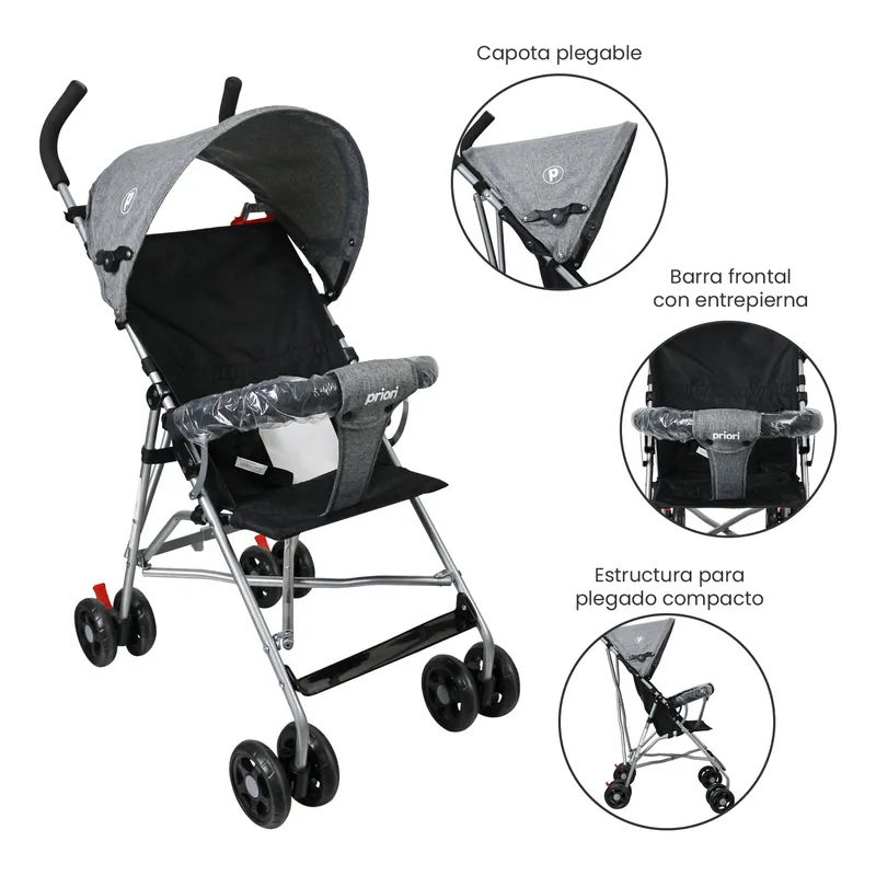PRIORI - Coche Bastón Bebé Compacto Oslo Priori