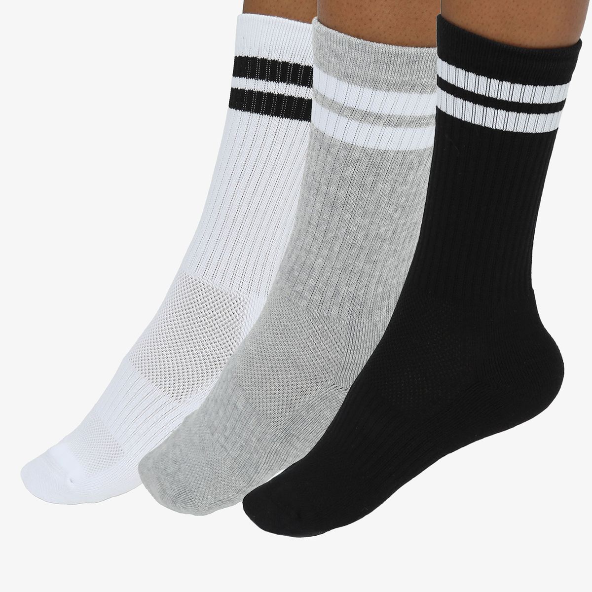 DIADORA - Medias Athleisure Crew Pack X3 Deportivas Unisex Diadora