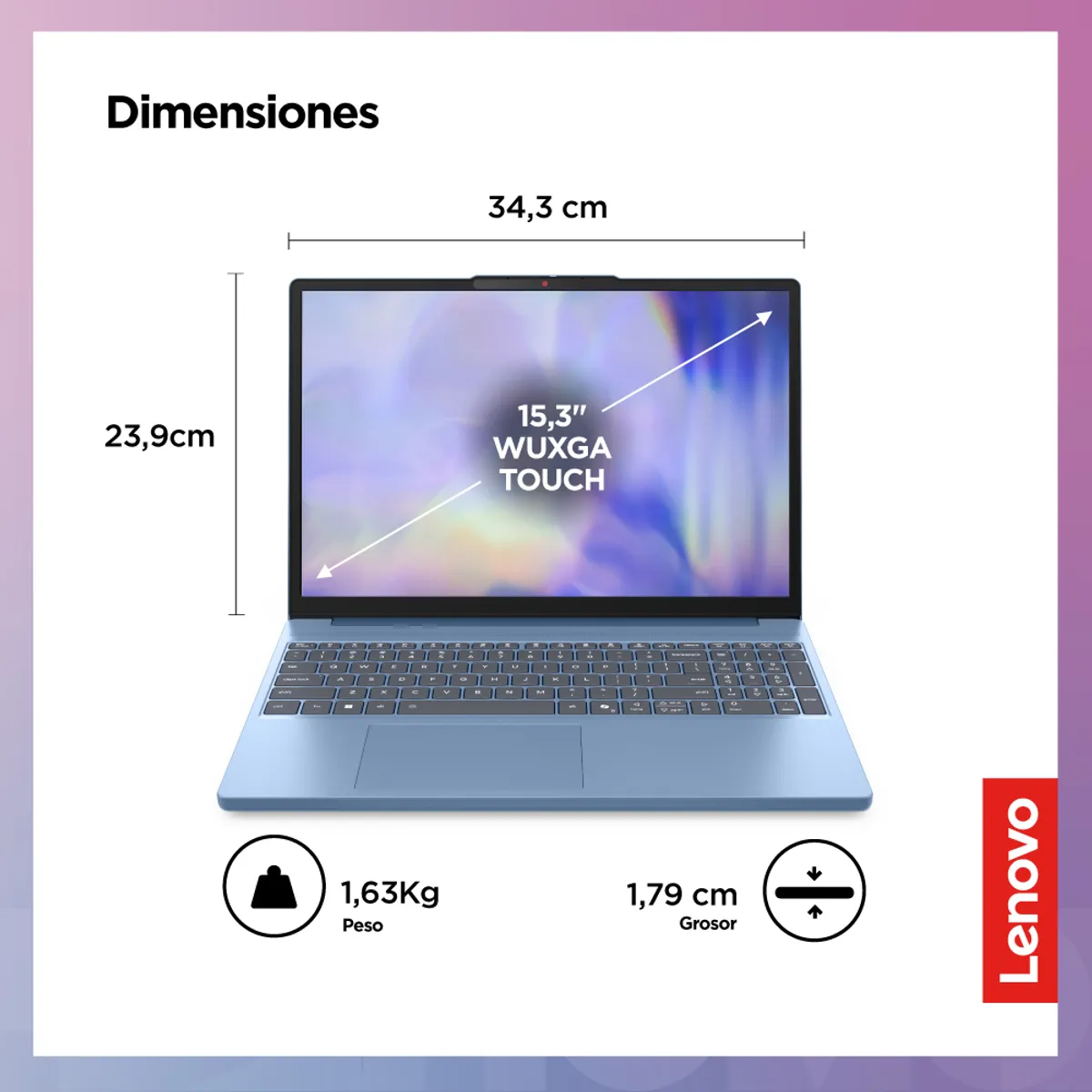 LENOVO - Laptop Intel Core I7 16gb 512gb Ssd Ideapad Slim 3i 15.3" Wuxga Tactil